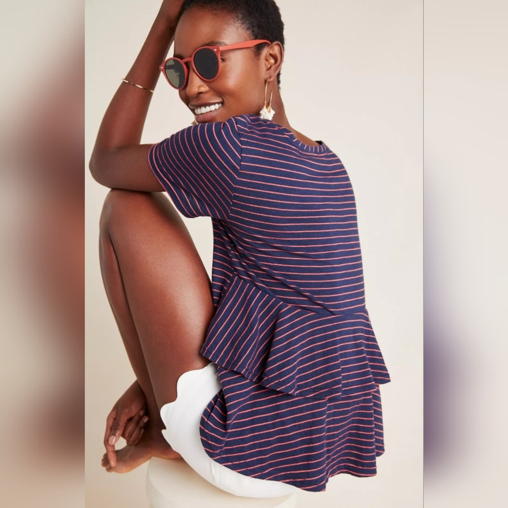 Anthropologie Laura Ruffled Top